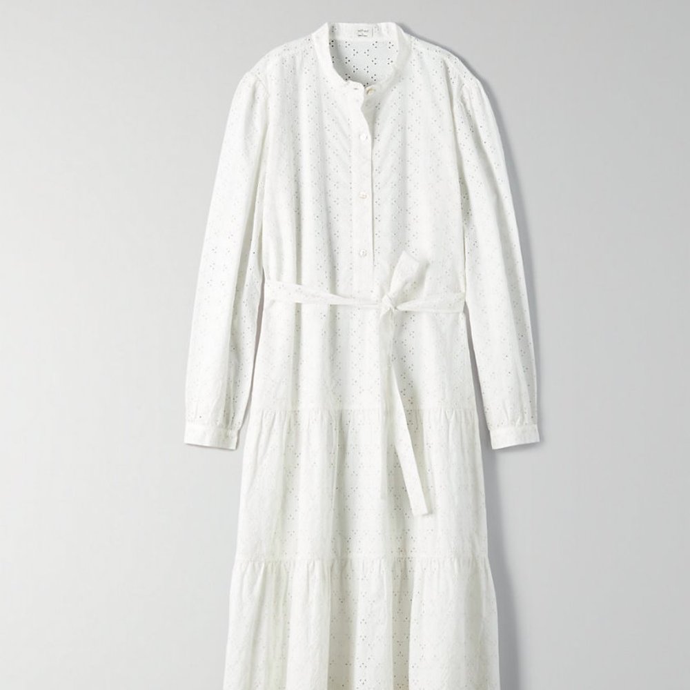 Aritzia Wilfred Tarot Dress White Size Medium NWT